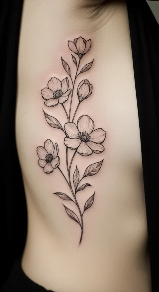 Side Rib Botanical Sketch