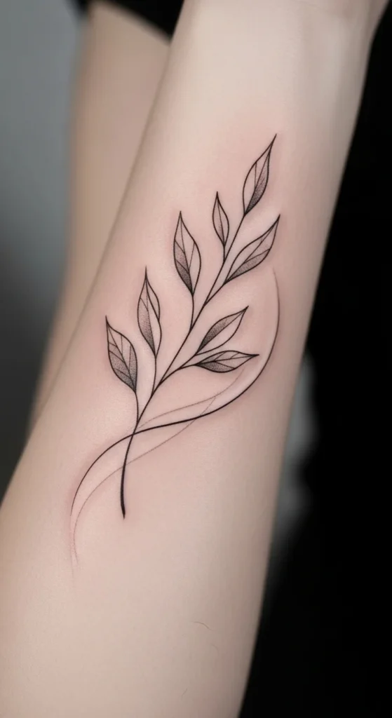 Single Branch with Leaves