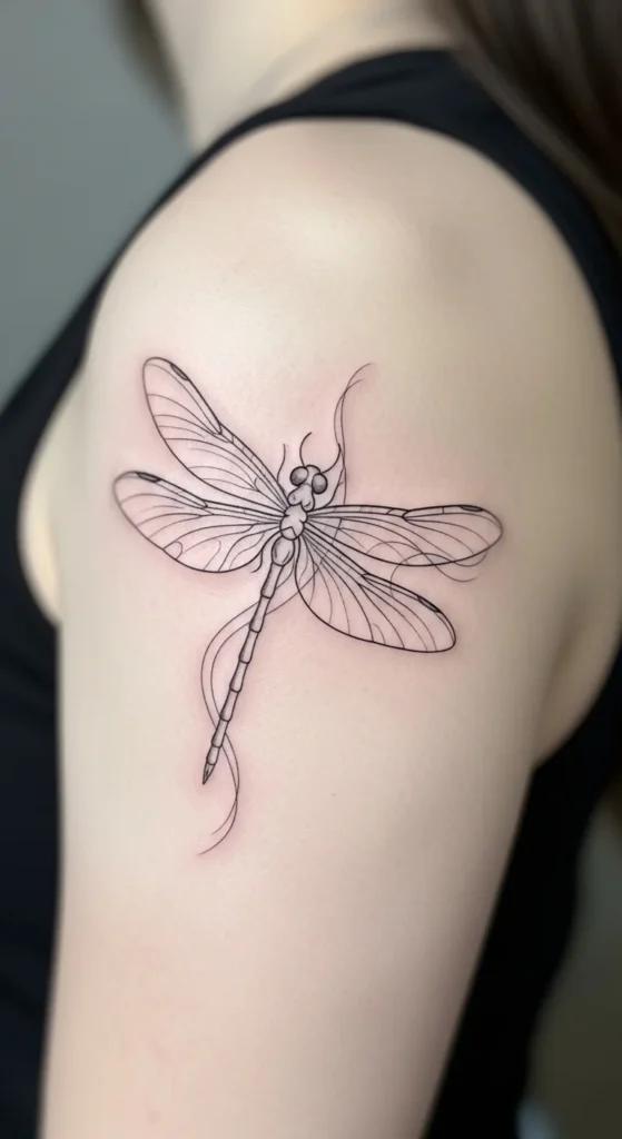 Single Line Dragonfly