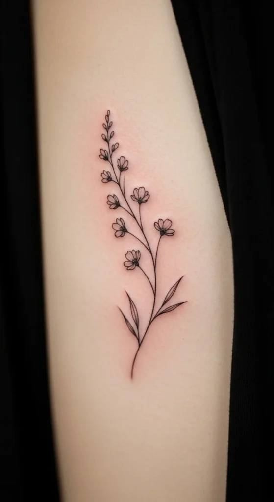 Single Stem Wildflower Along the Rib Curve