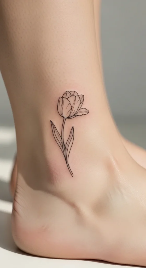 Single Tulip on the Ankle