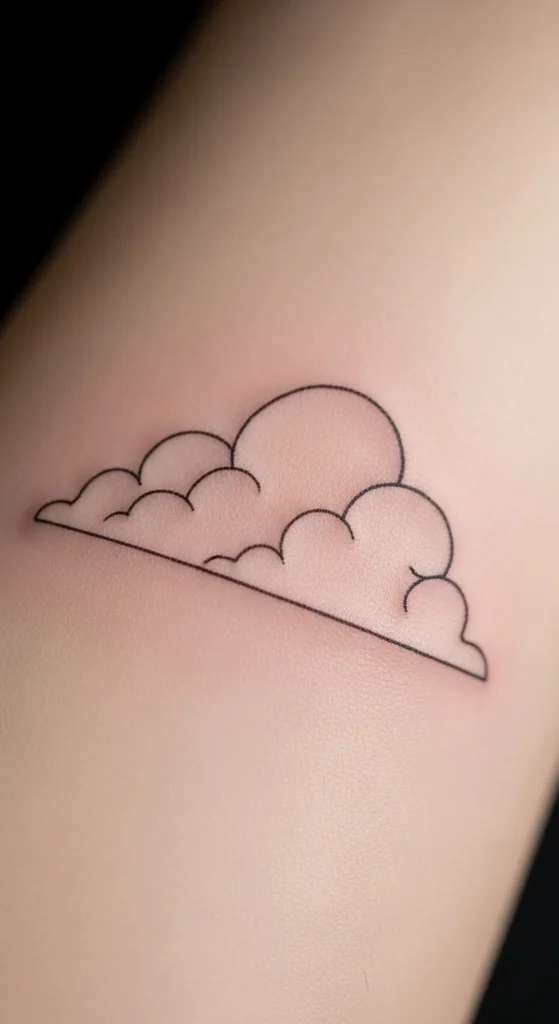 Soft Cloud Outline on the Arm