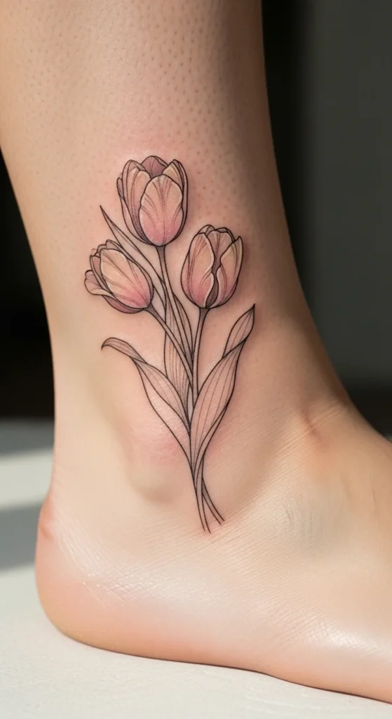 Soft Tulip on the Ankle