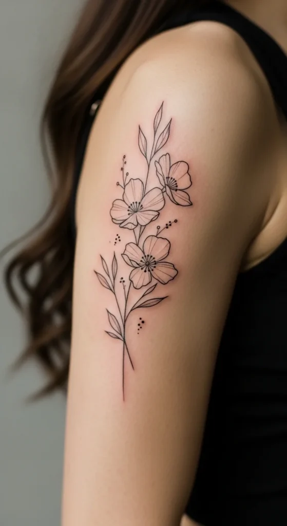 Spring Floral Rib Tattoos