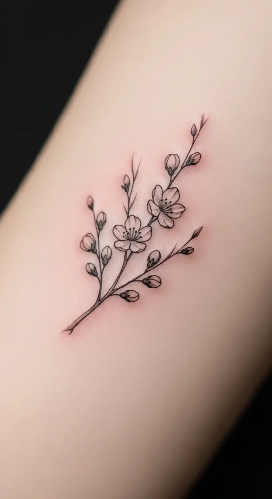 Tiny Branch with Blossoms