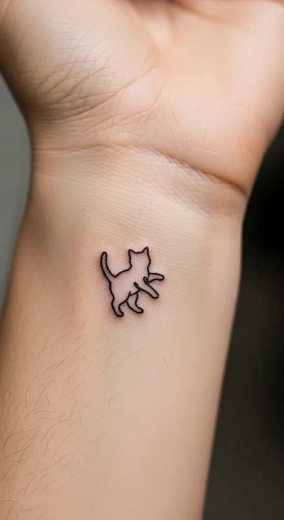 Tiny Cat Outline