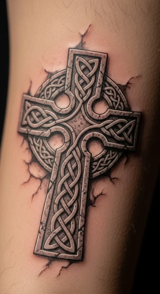 Traditional Stone-Inspired Celtic Cross