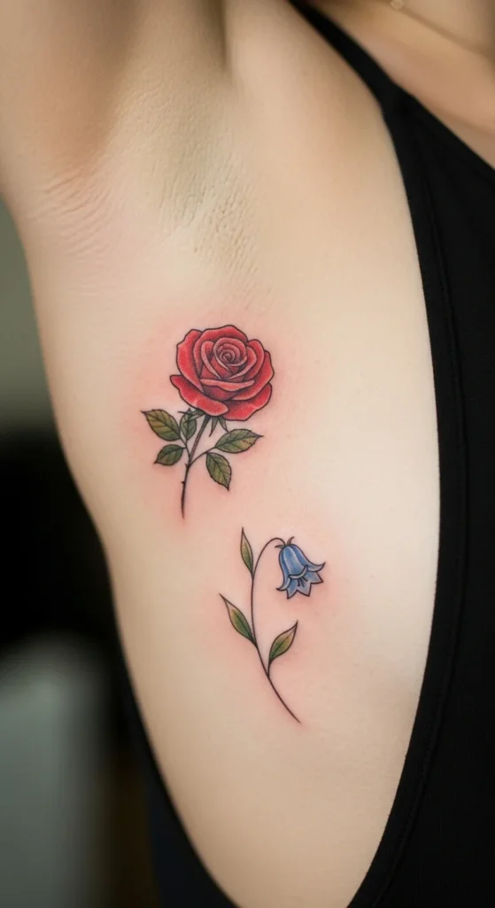 Two-Flower Pair With Space Between