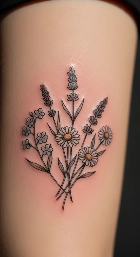 Wildflower Cluster Tattoo