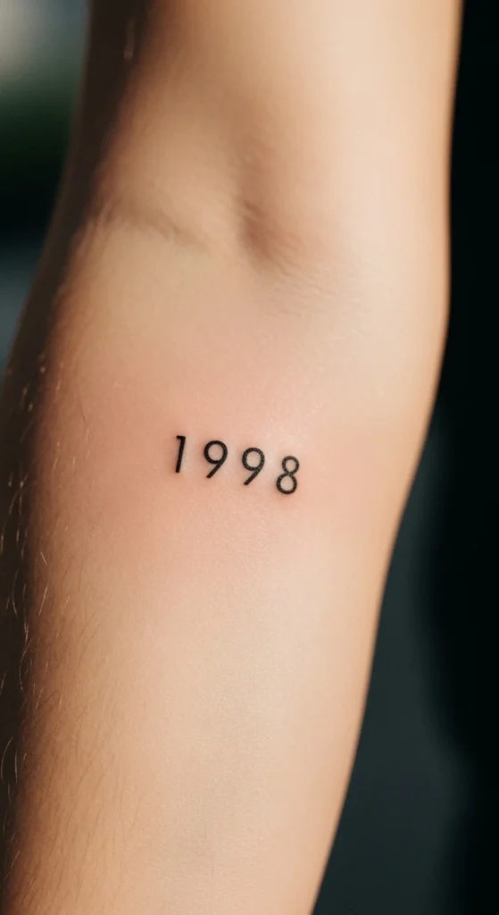 how to choose simple birth year tattoos