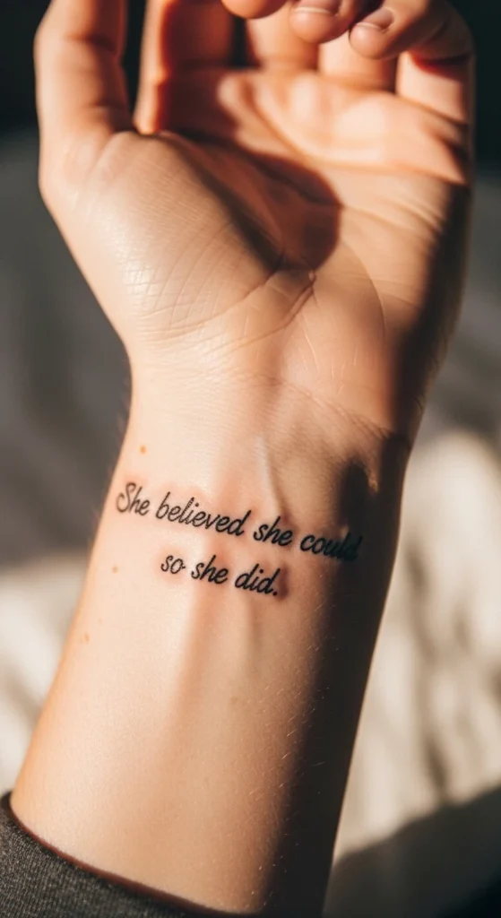 how to choose small quote tattoos