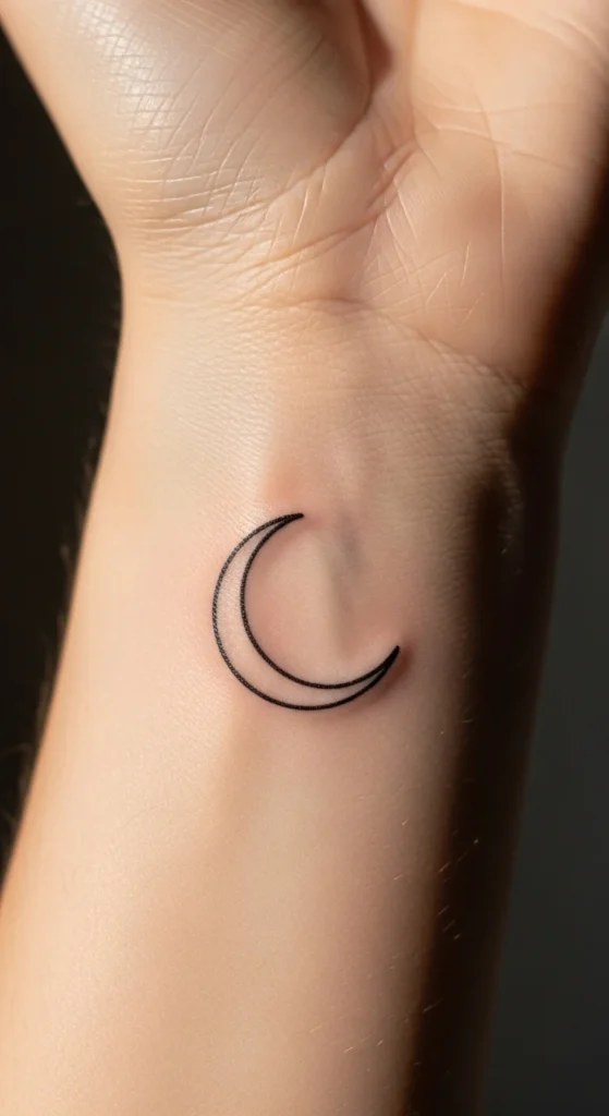 how to design simple moon tattoos
