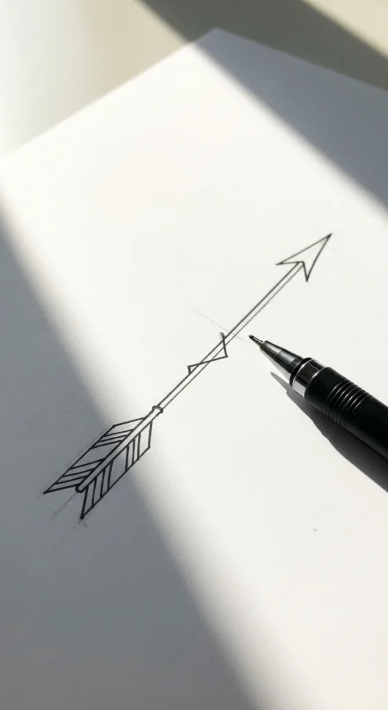 how to draw simple arrow tattoos